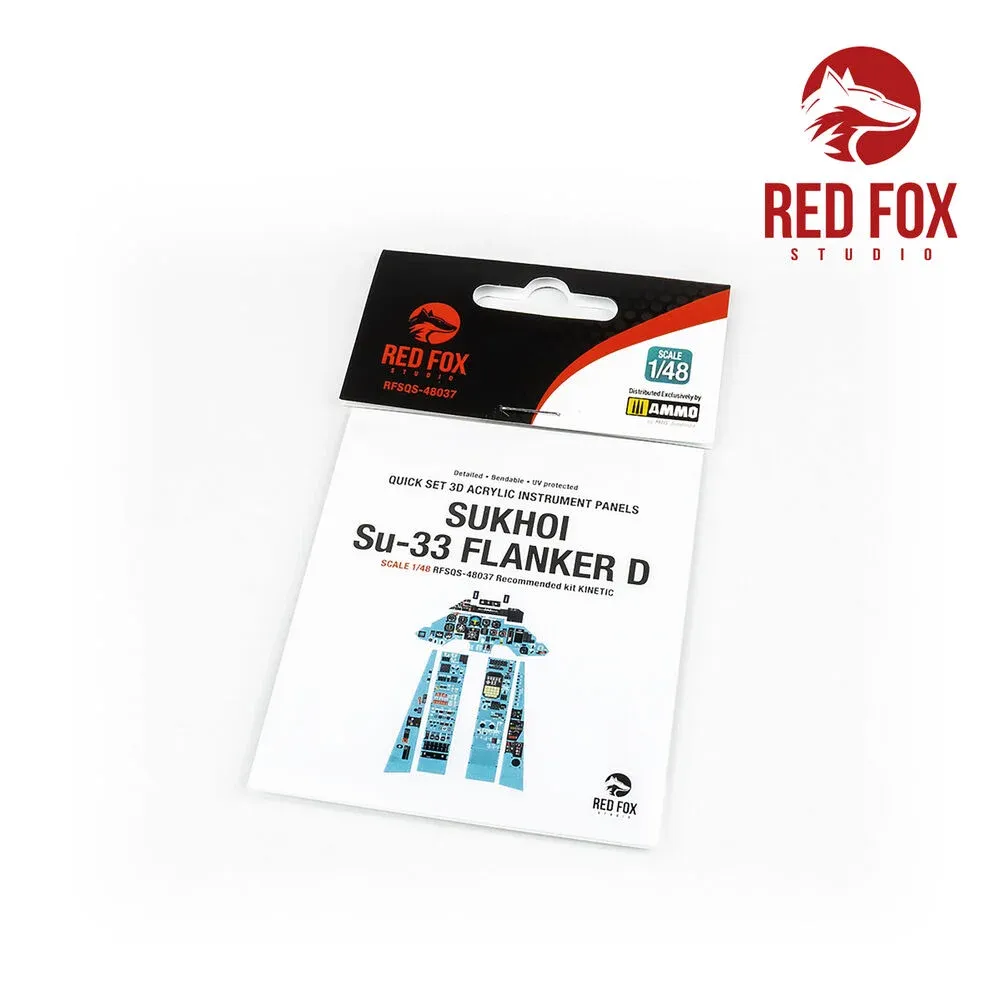 Red Fox Studio RFSQS-48037 Quick Set 3D přístrojové panely pro Su-33 Flanker D v měřítku 1/48