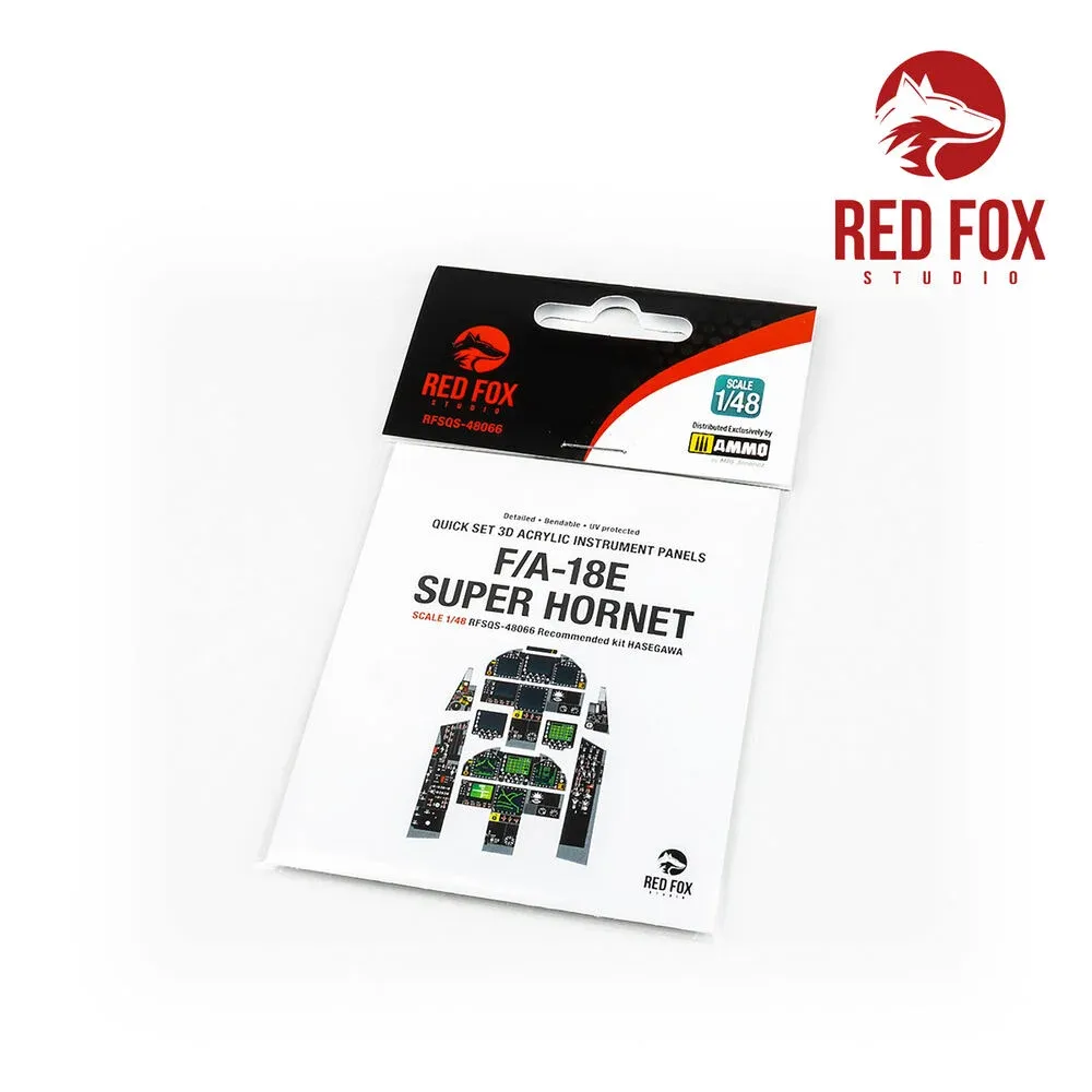Set 3D přístrojových panelů Red Fox Studio Quick Set RFSQS-48066 pro F/A-18E Super Hornet 1/48