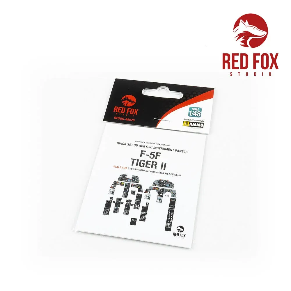 3D přístrojové panely Red Fox Studio Quick Set RFSQS-48070 pro F-5F Tiger II v měřítku 1/48