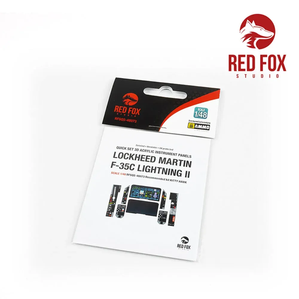 Red Fox Studio Quick Set 3D přístrojové panely F-35C Lightning II 1/48 pro Kitty Hawk