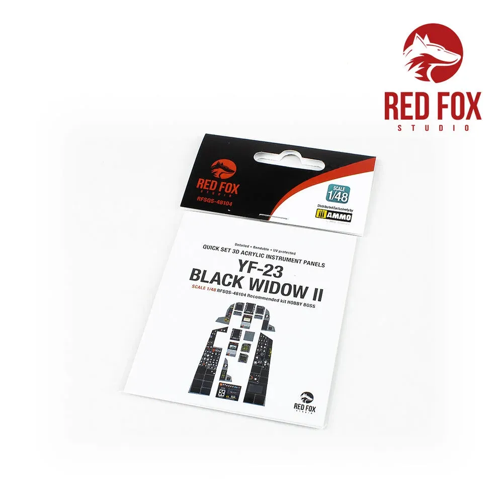 Red Fox Studio Quick Set 1/48 RFSQS-48104, 3D přístrojové panely kokpitu YF-23 Black Widow II