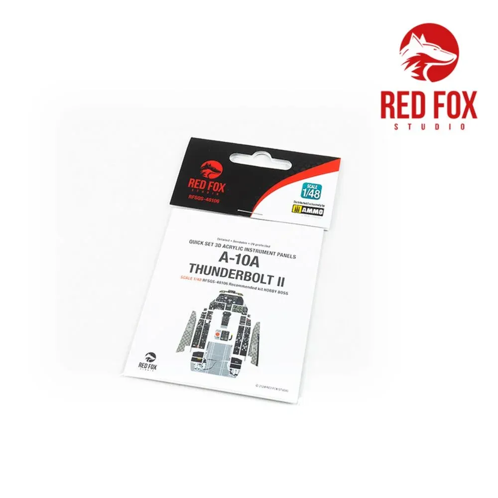 Red Fox Studio Quick Set RFSQS-48106 3D přístrojové panely pro A-10A Thunderbolt II 1/48
