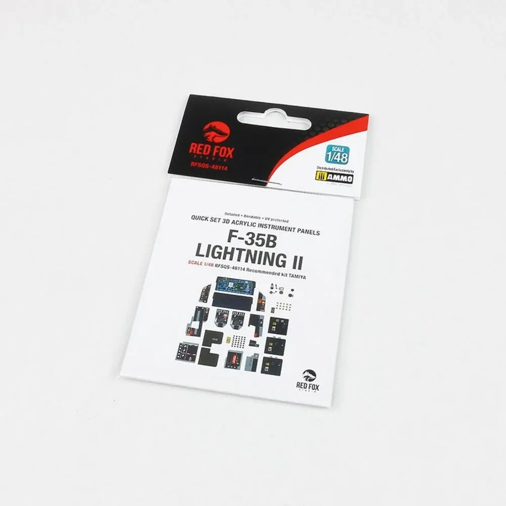 3D přístrojový panel Red Fox Studio RFSQS-48114 pro F-35B Lightning II v měřítku 1/48