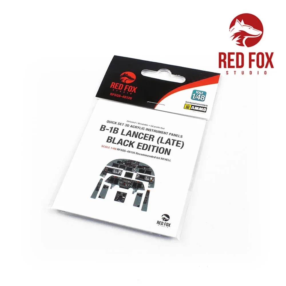 3D přístrojové panely Red Fox Studio Quick Set 1/48 pro Rockwell B-1B Lancer (Late), Revell
