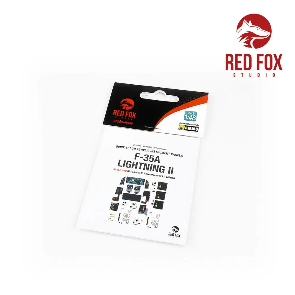 Red Fox Studio Quick Set RFSQS-48140 3D přístrojové panely F-35A Lightning II v měřítku 1/48