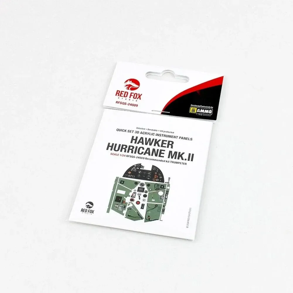 Red Fox Studio Quick Set 3D přístrojové panely RFSQS-24009 pro Hawker Hurricane Mk.II 1/24