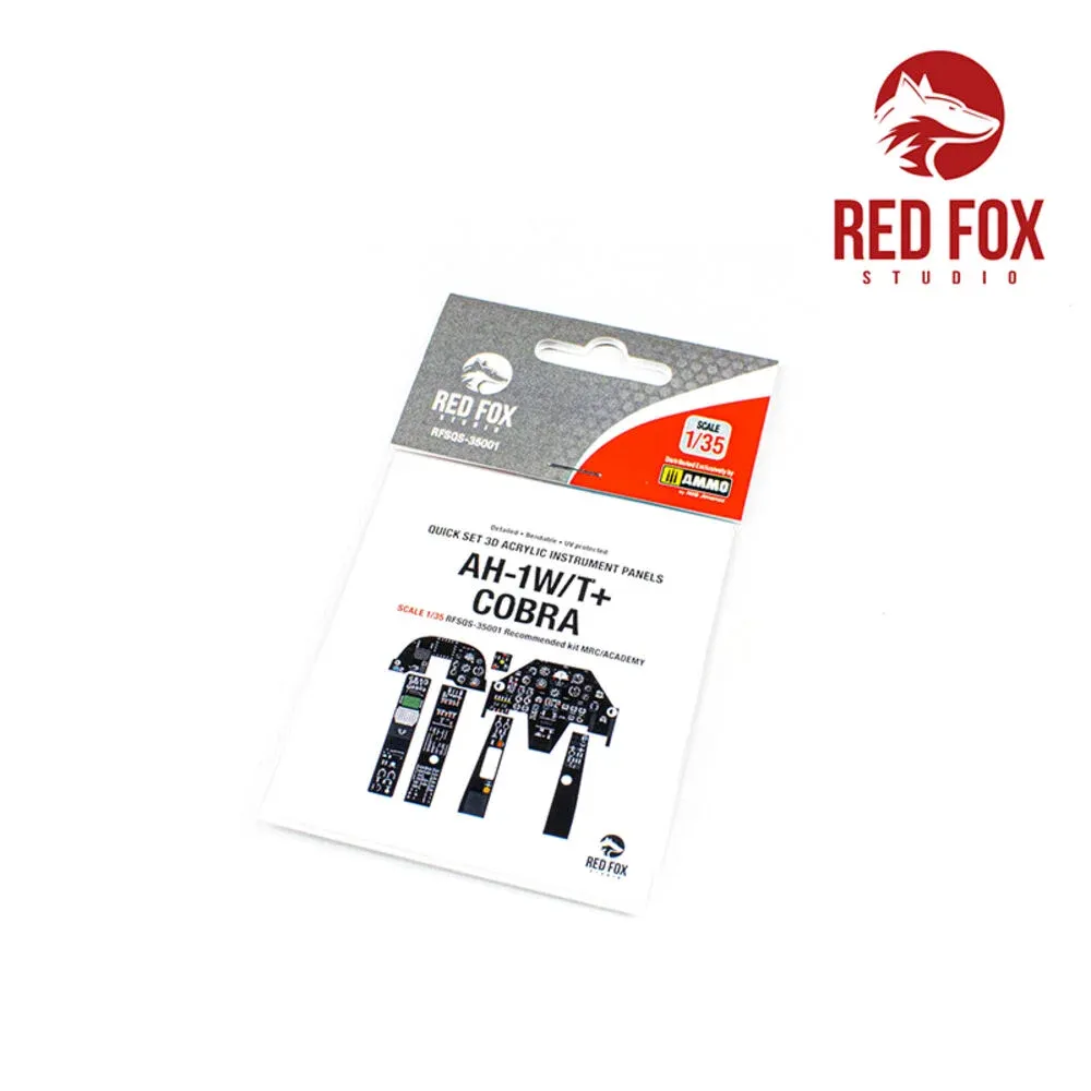 3D přístrojové panely Red Fox Studio Quick Set RFSQS-35001 pro AH-1W/T+ Super Cobra 1/35