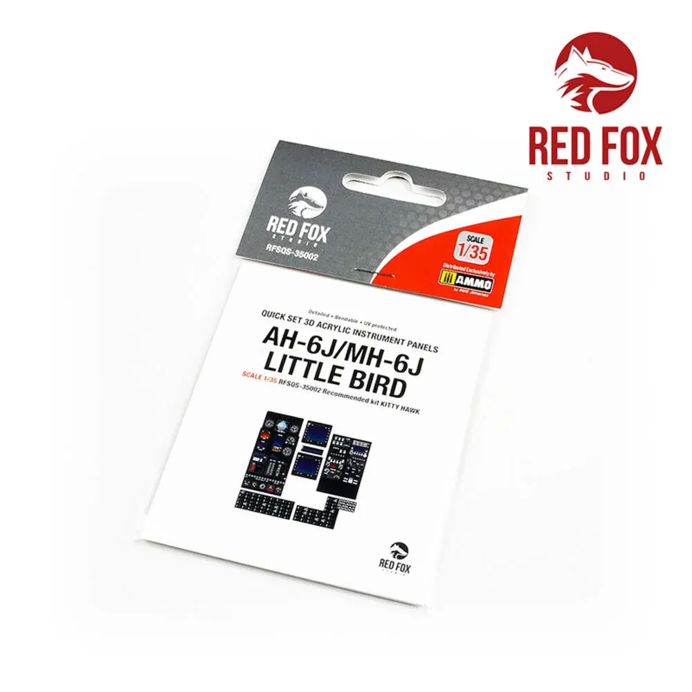 Red Fox Studio Quick Set 3D RFSQS-35002 přístrojové panely 1/35 pro AH-6J/MH-6J Little Bird