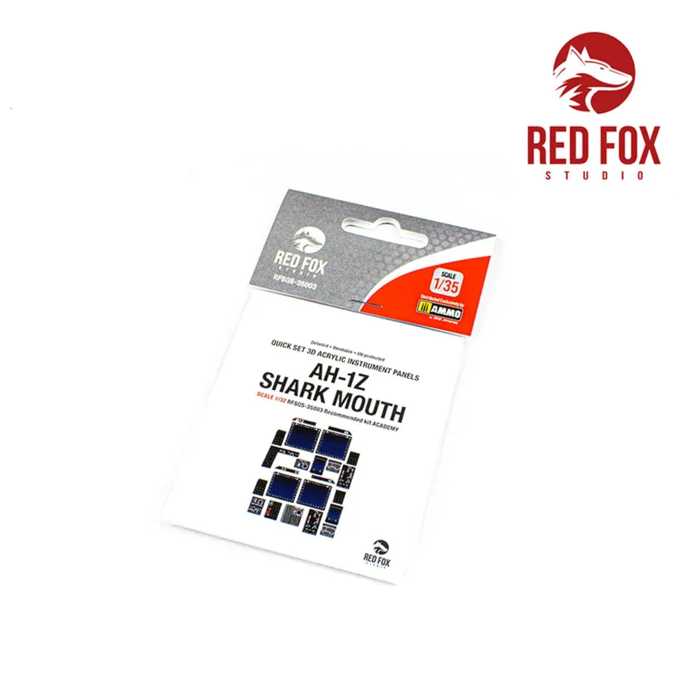 Red Fox Studio RFSQS-35003 3D přístrojové panely pro AH-1Z Shark Mouth v měřítku 1/35