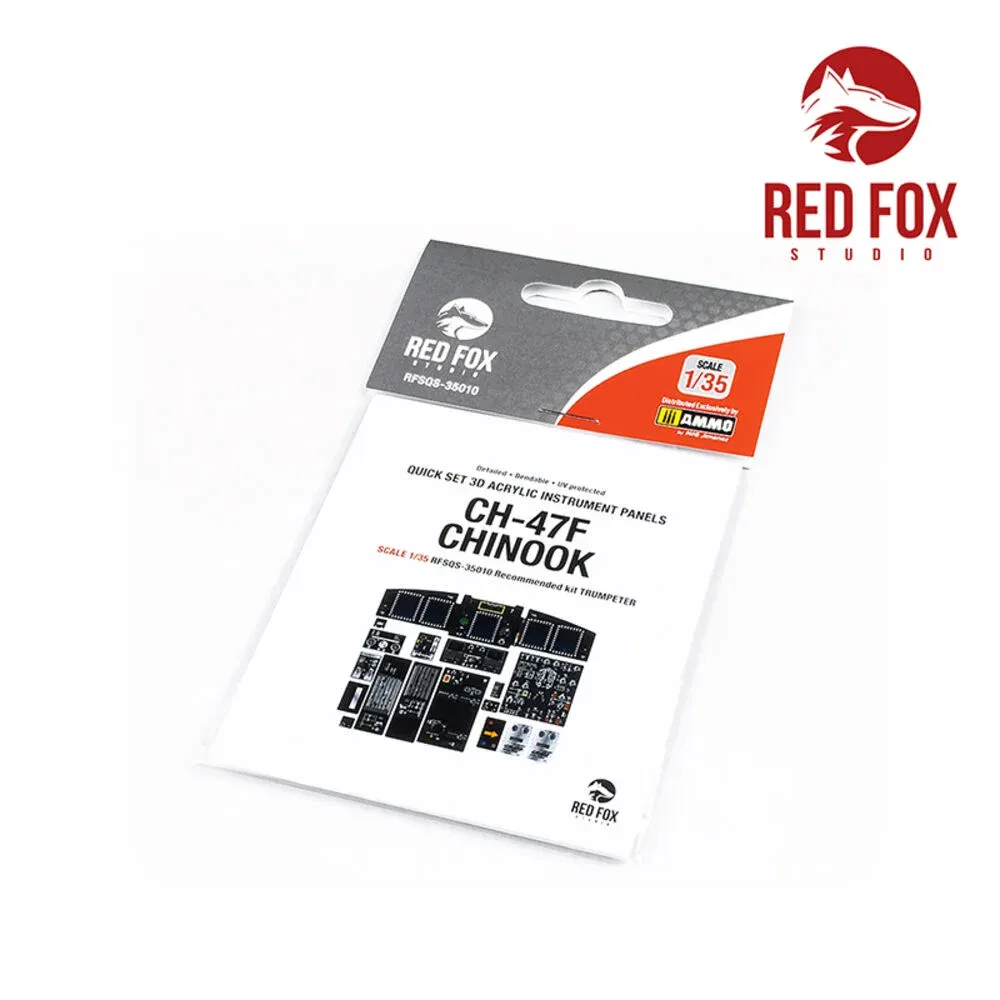 Red Fox Studio RFSQS-35010 Quick Set 3D přístrojové panely CH-47F Chinook v měřítku 1/35