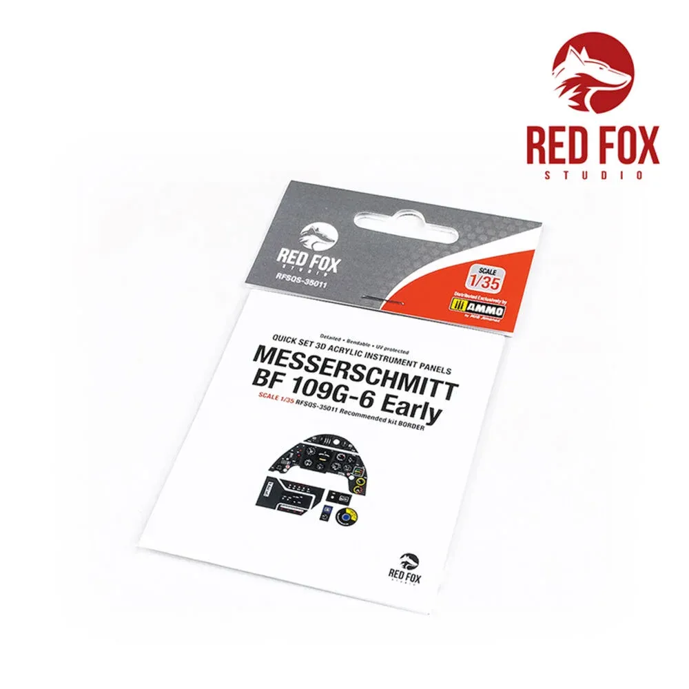 Red Fox Studio RFSQS-35011 Quick Set 3D přístrojová deska Bf 109G-6 v měřítku 1/35