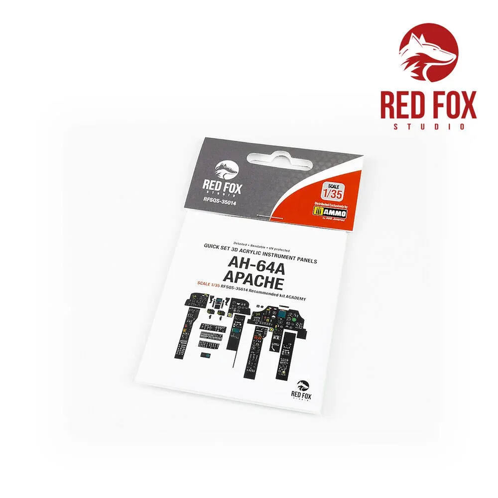 Red Fox Studio Quick Set RFSQS-35014 3D přístrojové panely 1/35 pro AH-64A Apache