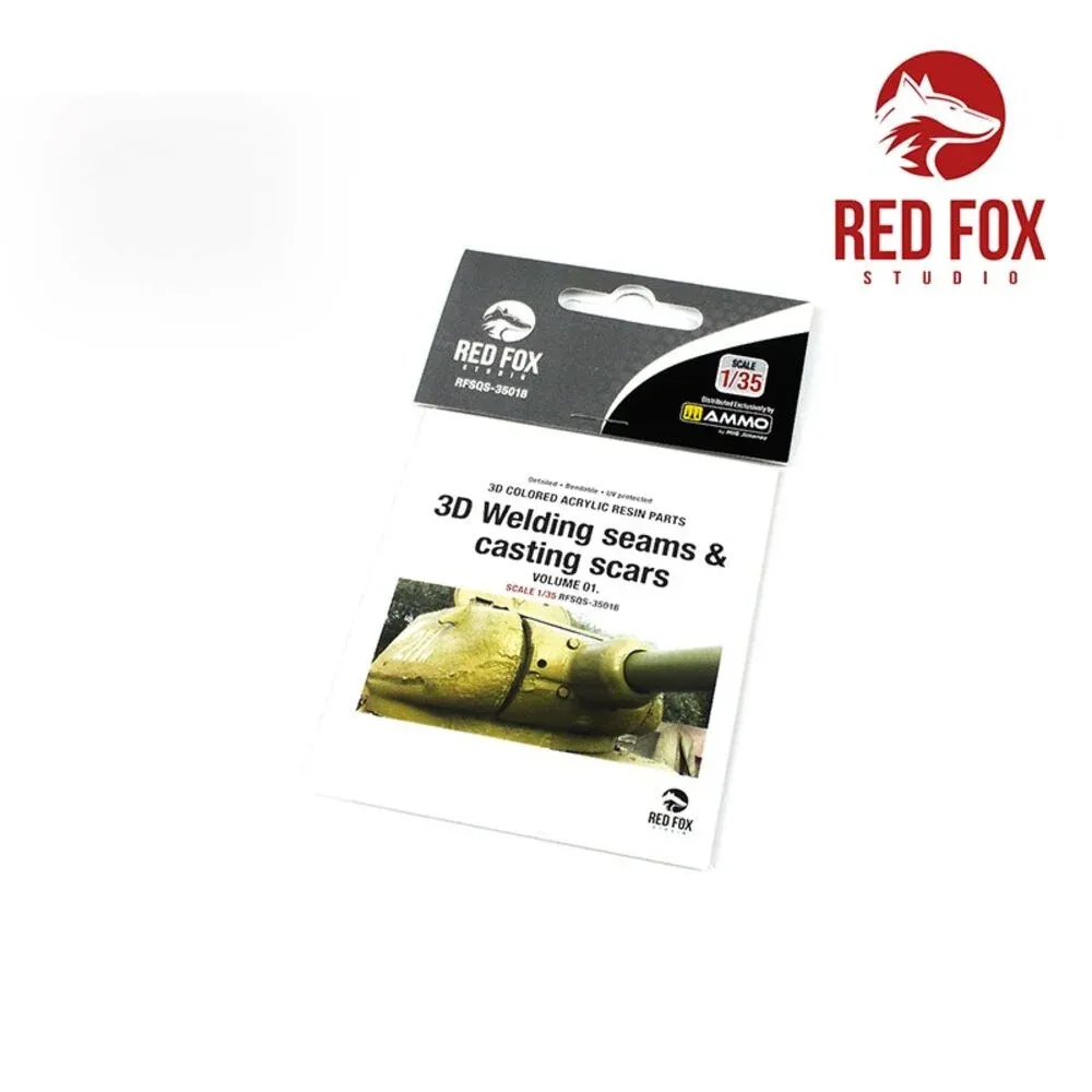 Red Fox Studio RFSQS-35018 3D svarové švy a stopy po odlévání Vol.01 v měřítku 1/35