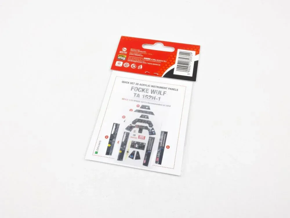 Red Fox Studio Quick Set 3D RFSQS-32173 přístrojové panely Ta 152H-1 v měřítku 1/32
