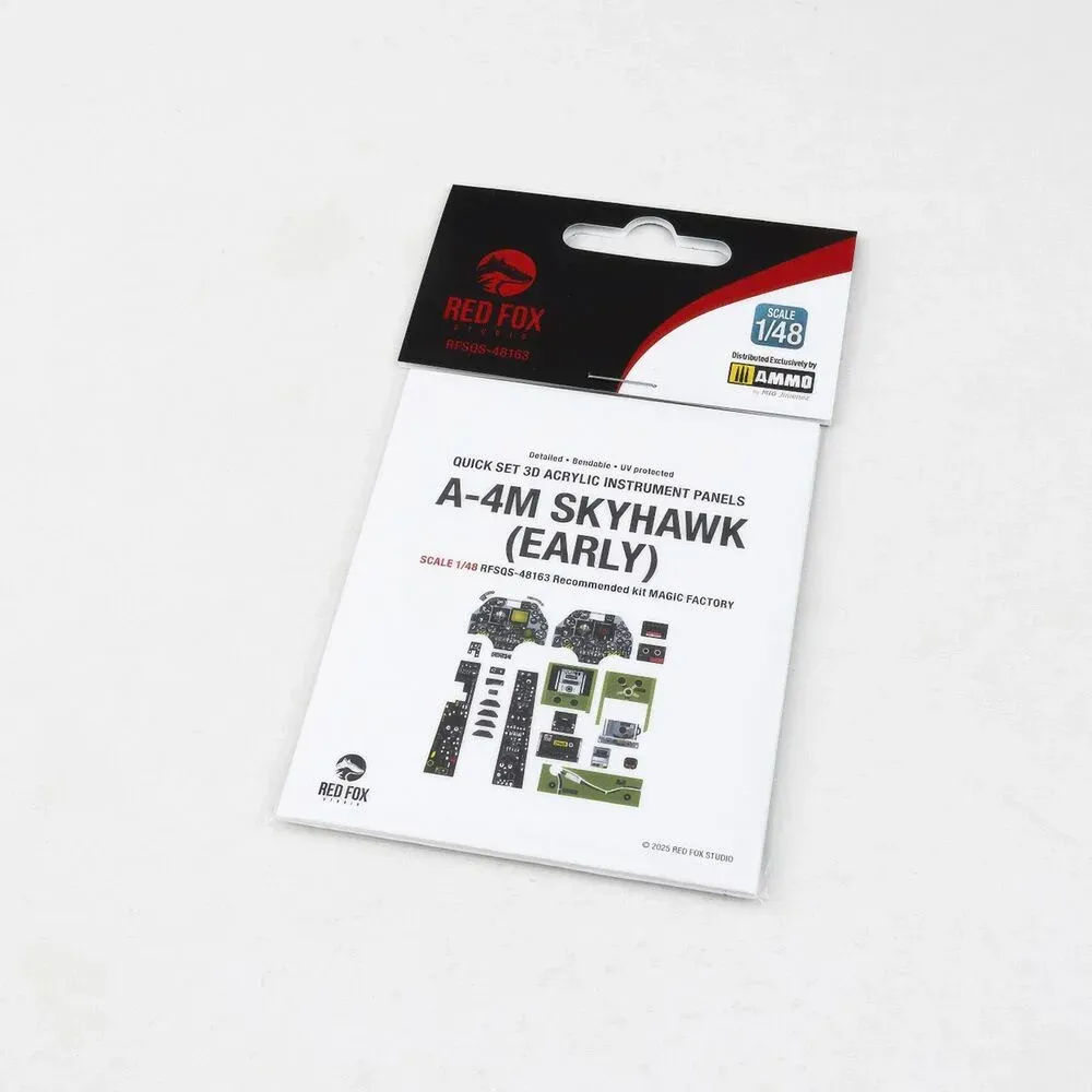 Red Fox Studio Quick Set RFSQS-48163 3D přístrojové panely pro A-4M Skyhawk 1/48