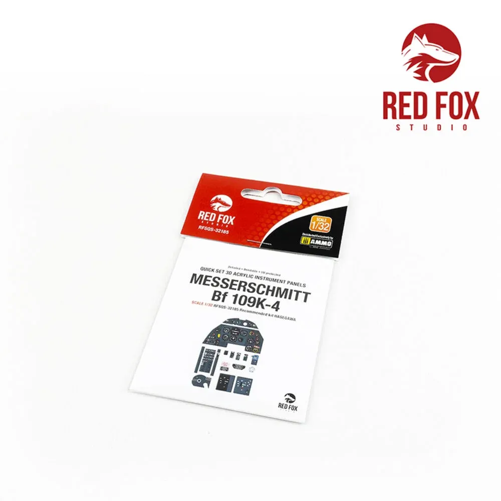Red Fox Studio RFSQS-32185 Quick Set 3D přístrojové panely pro Bf 109K-4 v měřítku 1/32