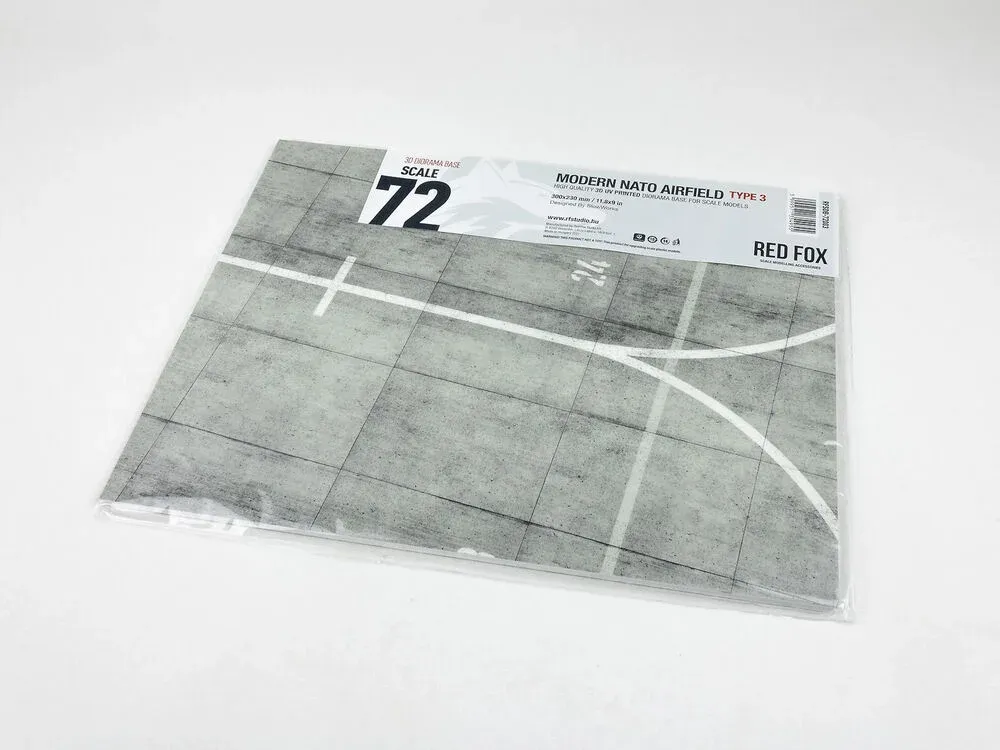 Podstavec pro dioráma Red Fox Studio RFSDB-72003 moderní letiště NATO 1/72, 300×230 mm