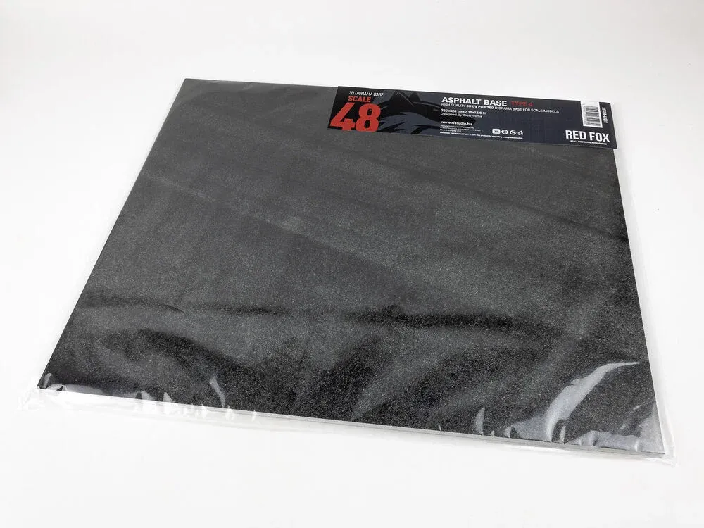 Asfaltová diorámová podložka Red Fox Studio RFSDB-48018 Type 4 v měřítku 1/48, 380x320 mm