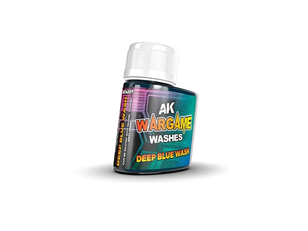 Lahvička AK Interactive Wash For Wargamers AK14207 tmavě modrý wash Deep Blue 35 ml