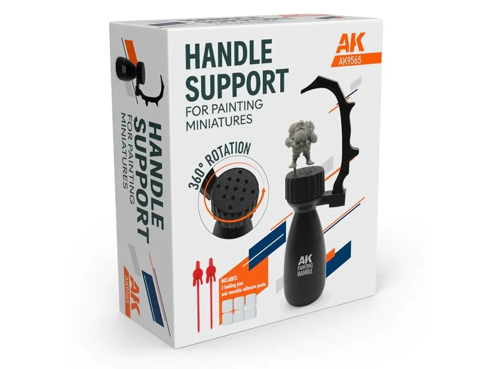 Držák pro malování miniatur AK Interactive Tools AK9565 s otočnou základnou a opěrkou ruky