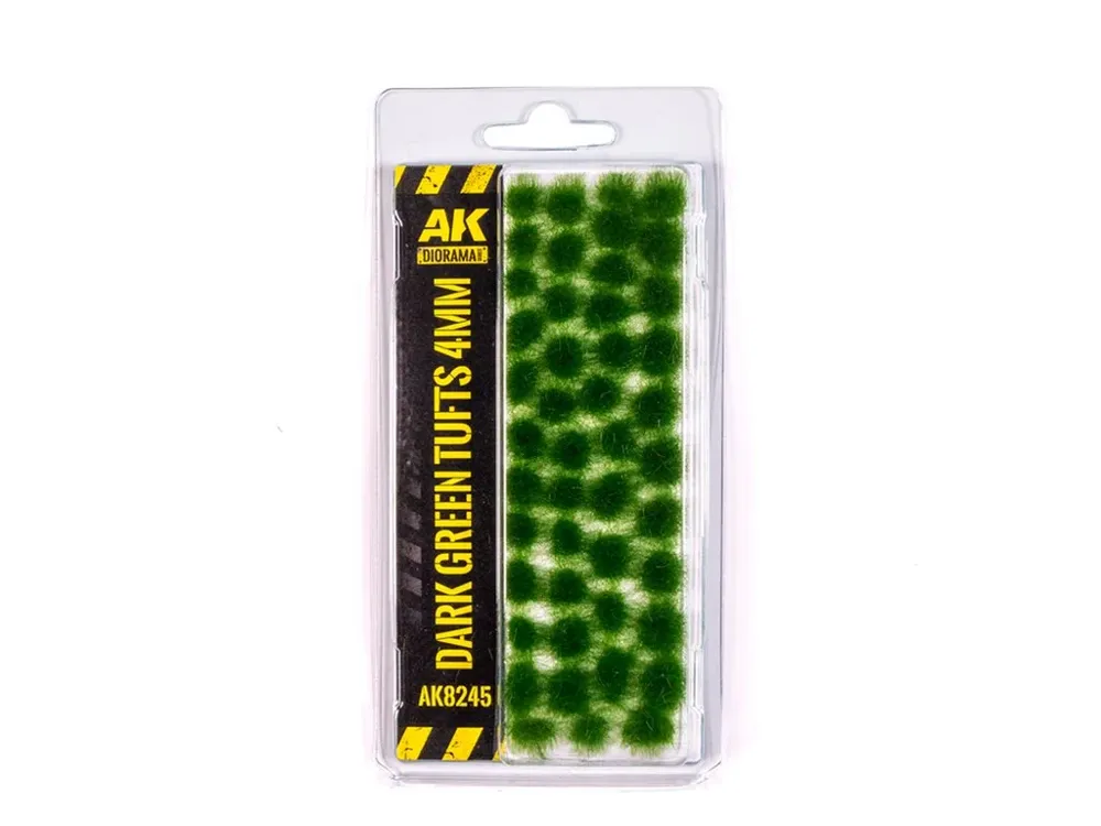 Balení AK Interactive Vegetation AK8245 tmavě zelené samolepicí trsy trávy 4 mm