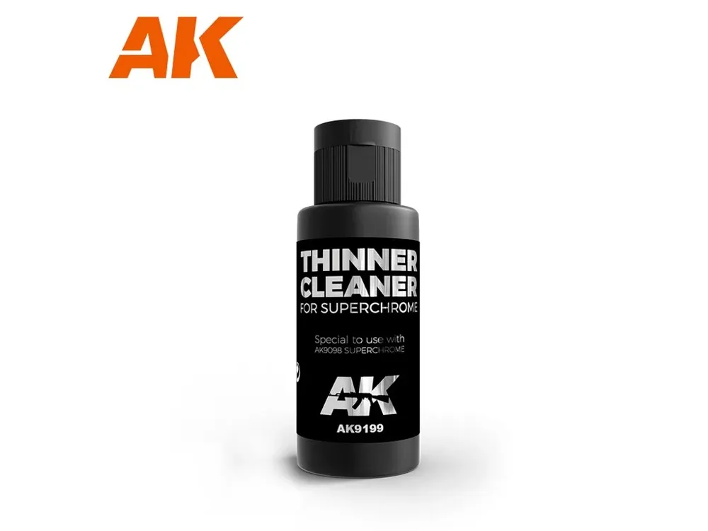 Lahvička ředidla AK Interactive AK9199 Super Chrome Thinner 60 ml