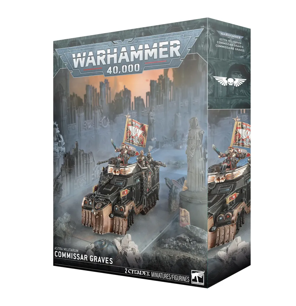 Krabice stavebnice Games Workshop Warhammer 40,000 Astra Militarum: Commissar Graves
