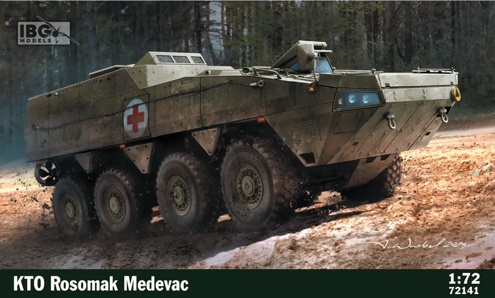 Krabice stavebnice IBG Models 72141 KTO Rosomak Medevac v měřítku 1/72