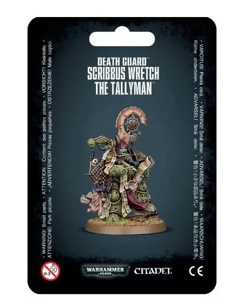 Plastová miniatura Death Guard Scribbus Wretch, the Tallyman pro Warhammer 40,000 od Games Workshop