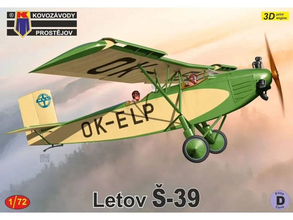 Plastiková stavebnice Kovozávody Prostějov 1/72 Letov Š-39, kód KPM0540