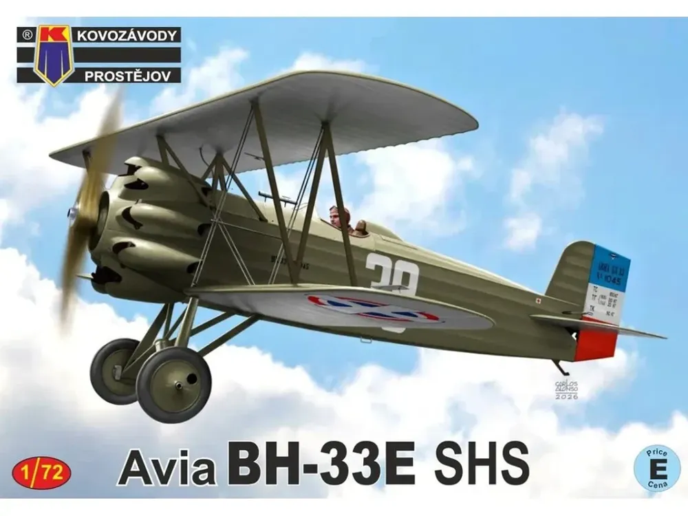 Krabice plastikové stavebnice Kovozávody Prostějov KPM0535 Avia BH-33E SHS v měřítku 1/72