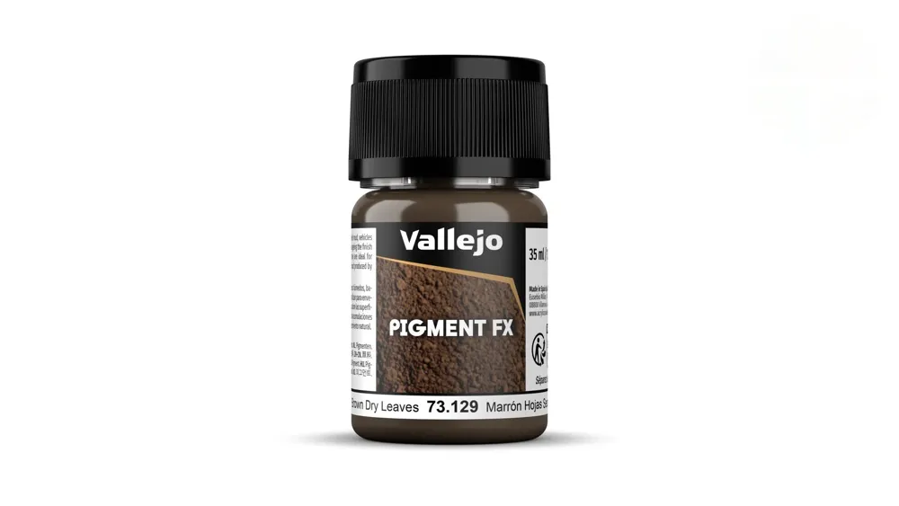 Kelímek práškového pigmentu Vallejo Pigment FX 73129 hnědé suché listí 35 ml