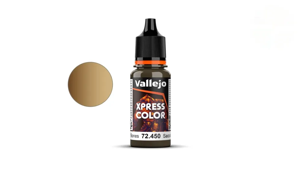 Lahvička barvy Vallejo Game Color 72450 Xpress Color kostěná Bag of Bones 18 ml