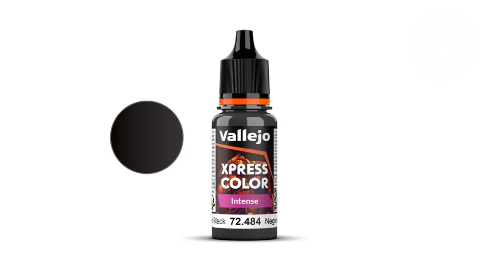 Lahvička barvy Vallejo Game Color 72484 Xpress Color Intense špitálnická černá 18 ml