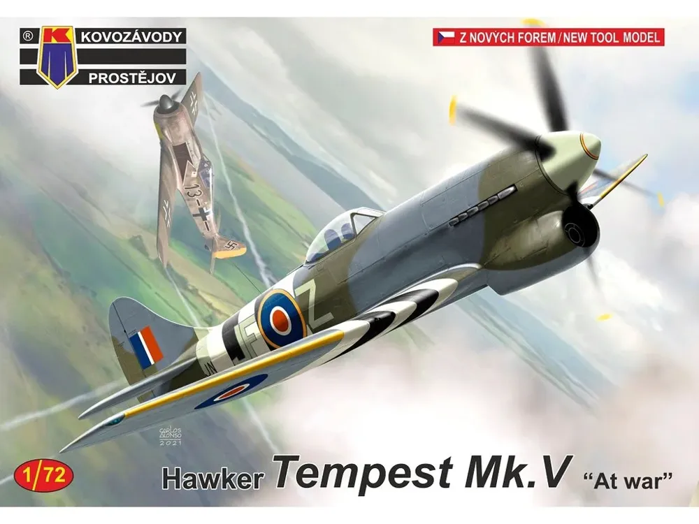 Krabice stavebnice Kovozávody Prostějov 1/72 Hawker Tempest Mk.V At war, KPM0252