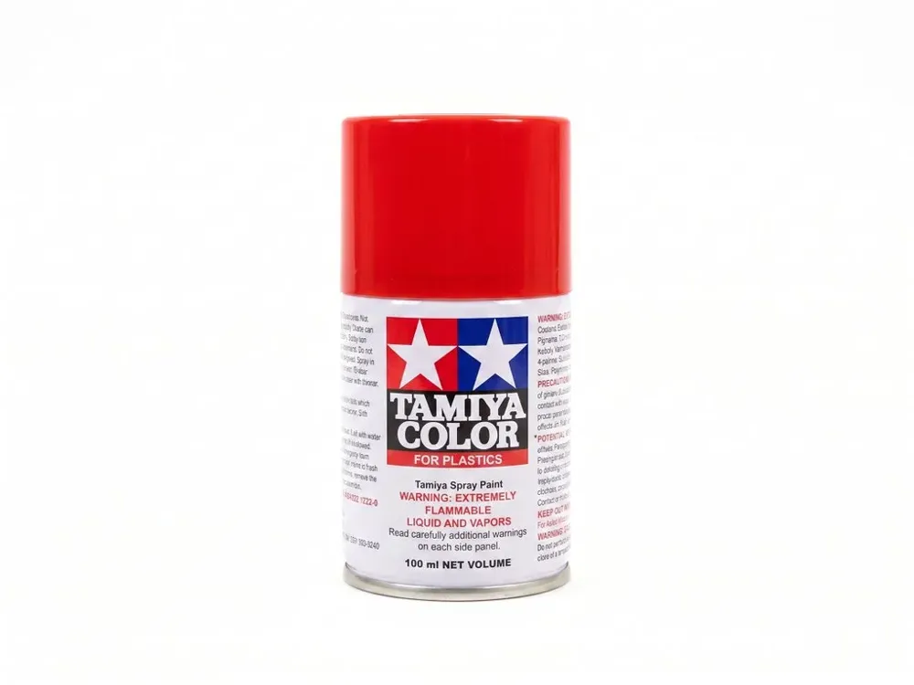Sprej Tamiya 85086 TS-86 Pure Red, syntetická laková barva 100 ml