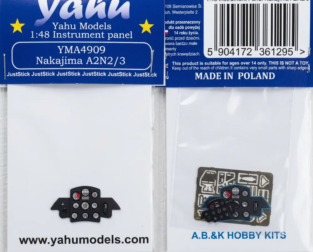 Barevná fotoleptaná přístrojová deska Yahu Models YMA4909 1/48 pro model A2N2/A2N3