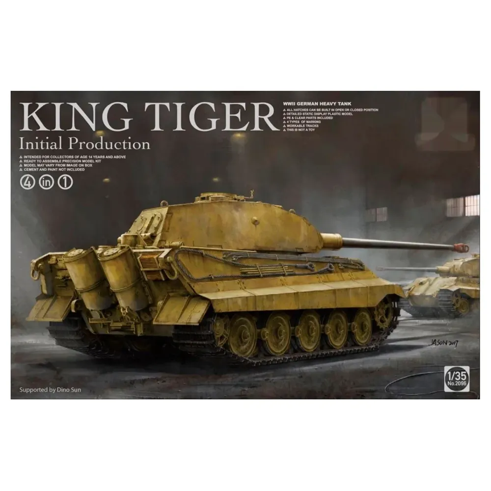 Krabice plastikové stavebnice Takom 1/35 King Tiger Initial Sd.Kfz. 182 v měřítku 1:35