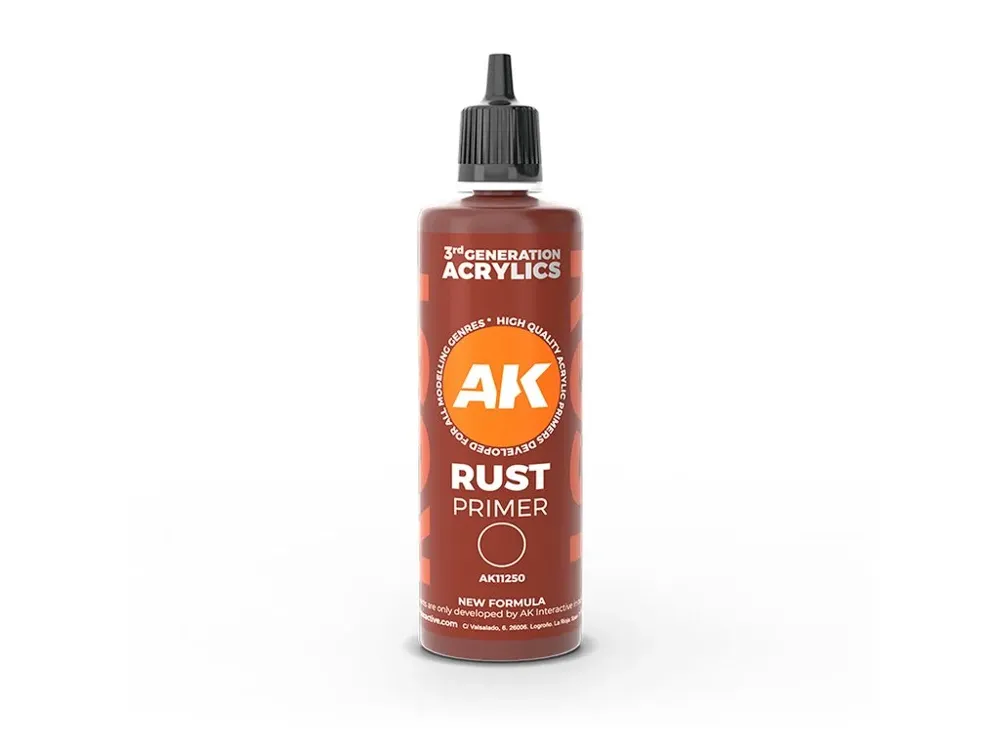 Lahvička akrylového primeru AK Interactive 3GEN AK11250 rezavý odstín 100 ml