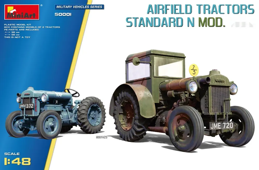 Krabice stavebnice MiniArt 50001 letištní tahače Standard N Mod. 1938 v měřítku 1/48
