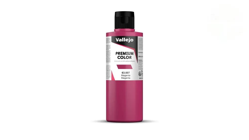 Lahvička barvy Vallejo Premium Color 63007 magenta krycí 200 ml