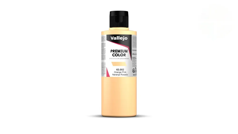 Lahvička barvy Vallejo Premium Color 63002 oranžově růžová krycí, 200 ml