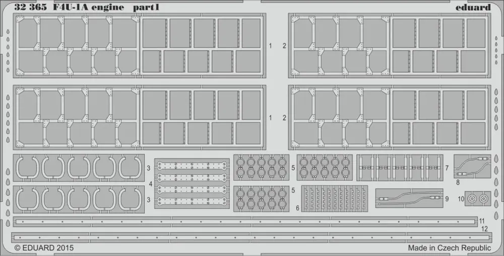 Fotoleptaný set Eduard 32365 pro motor F4U-1A v měřítku 1/32