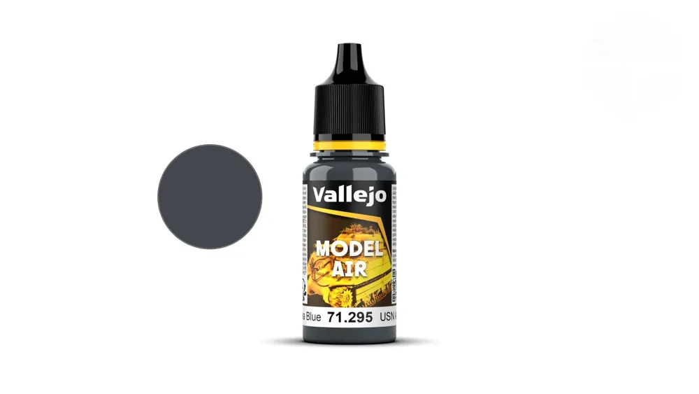 Lahvička akrylové barvy Vallejo Model Air 71295 námořní modrá USN Sea Blue 18 ml
