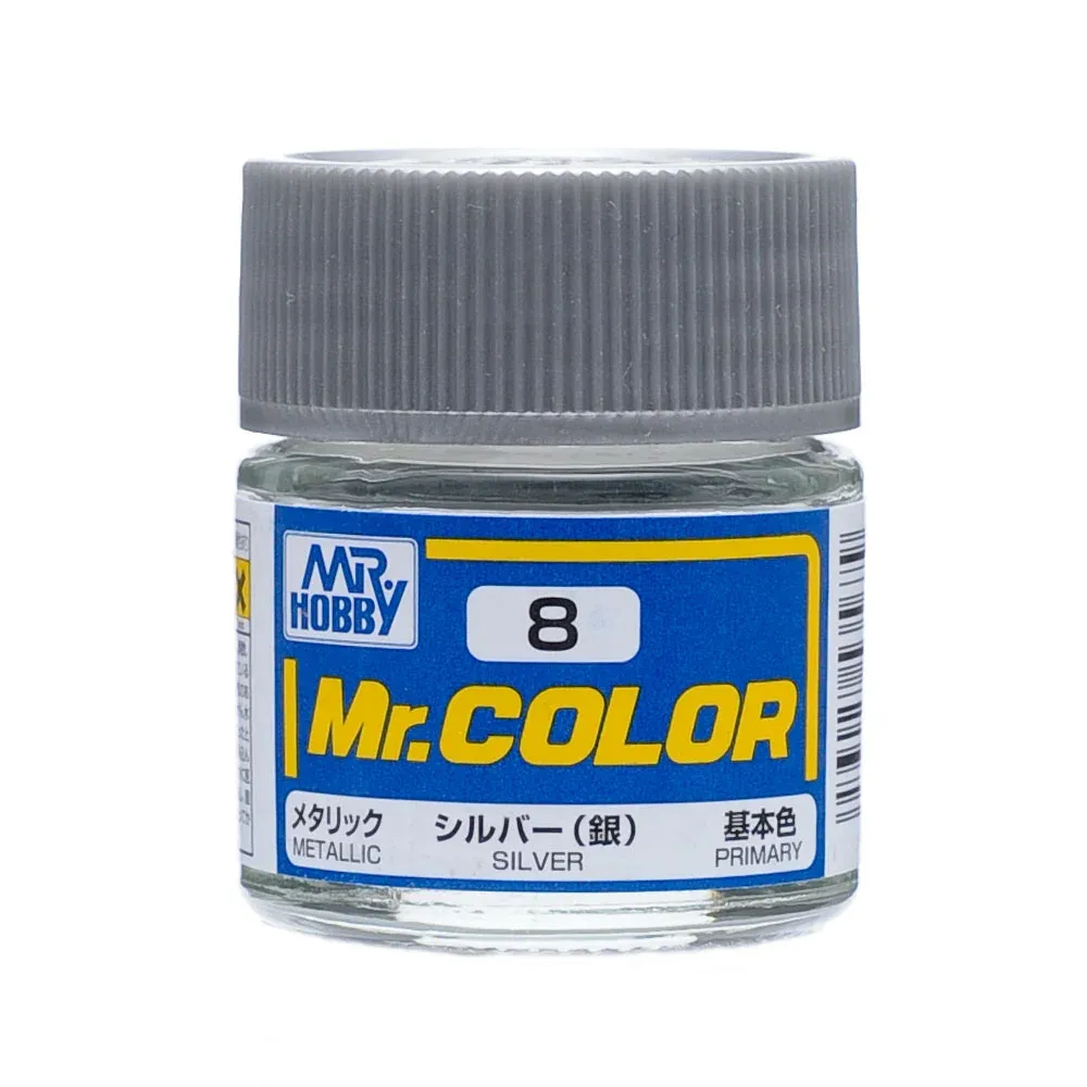 Lahvička metalické barvy Gunze Mr. Color C008 stříbrná 10 ml