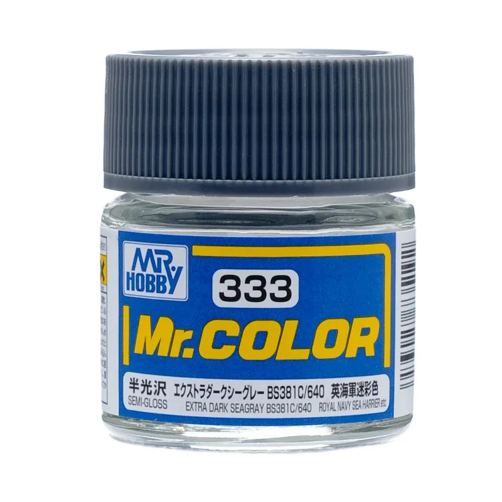 Lahvička barvy Gunze Mr. Color C333 extra tmavá námořní šedá BS381C 640, 10 ml