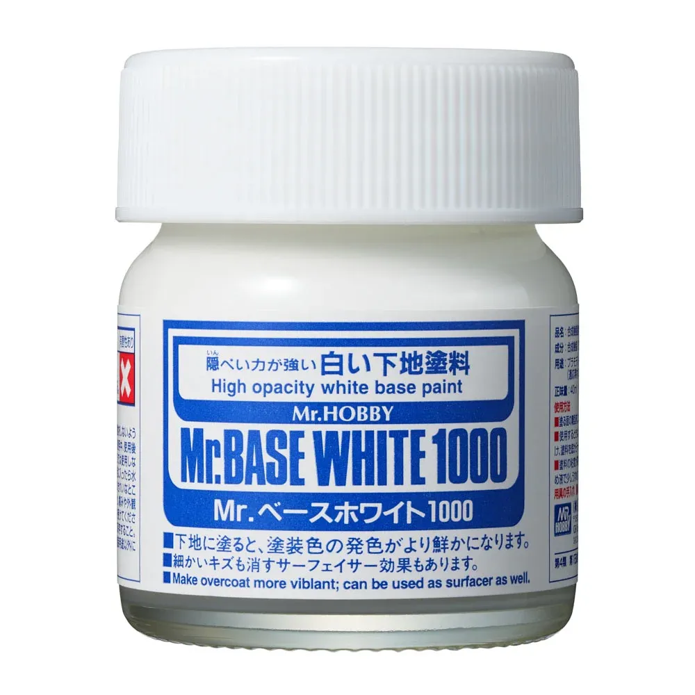 Gunze Mr. Hobby SF283 Mr. Base White 1000 bílý surfacer, zrnitost 1000 (40 ml)