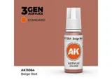 Lahvička akrylové barvy AK Interactive 3GEN AK11064 béžově červená Beige Red 17 ml