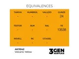 Lahvička akrylové barvy AK Acrylics 3GEN AK11042 vulkanická žlutá Volcanic Yellow 17 ml — obrázek 2