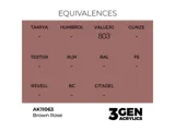 Lahvička akrylové barvy AK Interactive 3GEN AK11063 hnědorůžová Brown Rose 17 ml — obrázek 2
